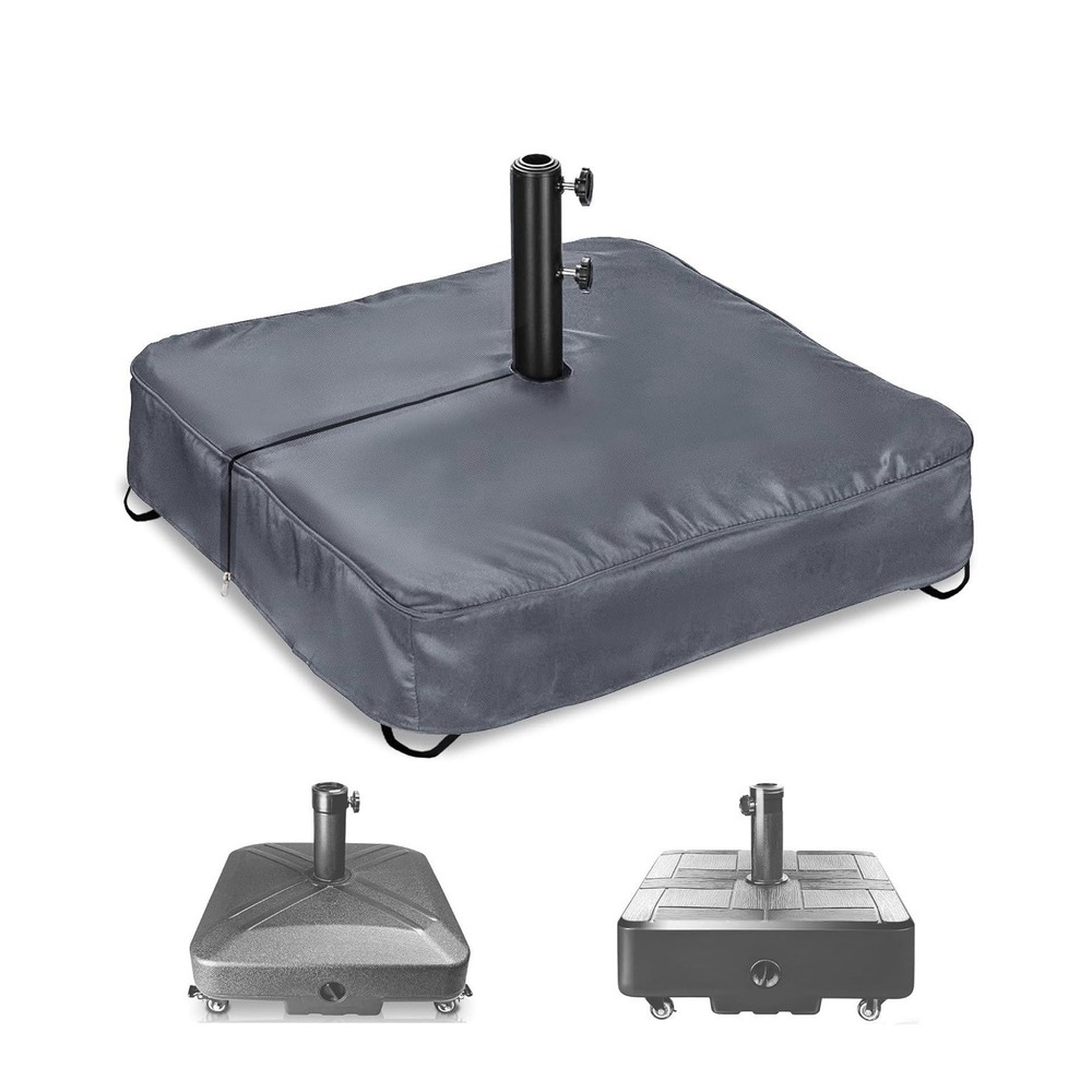 Patio Umbrella Base Cover,Outdoor Heavy Duty 600D 21L x 21W x 5H‎ Grey